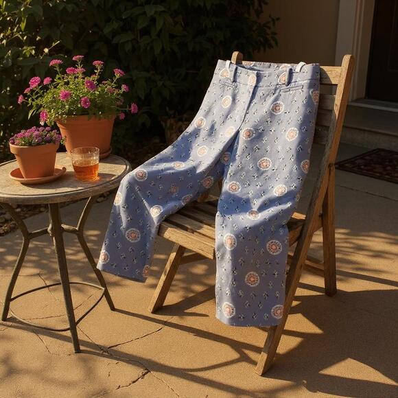 LOFT Paisley Rivera Crop Pants Gray Julie Fit Cotton Blend High Rise Womens 12P - Picture 1 of 7